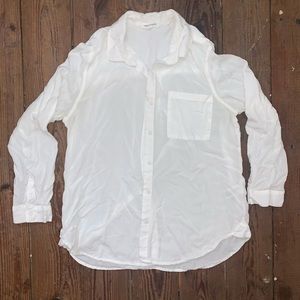 Beach Lunch Lounge White Blouse Size Large